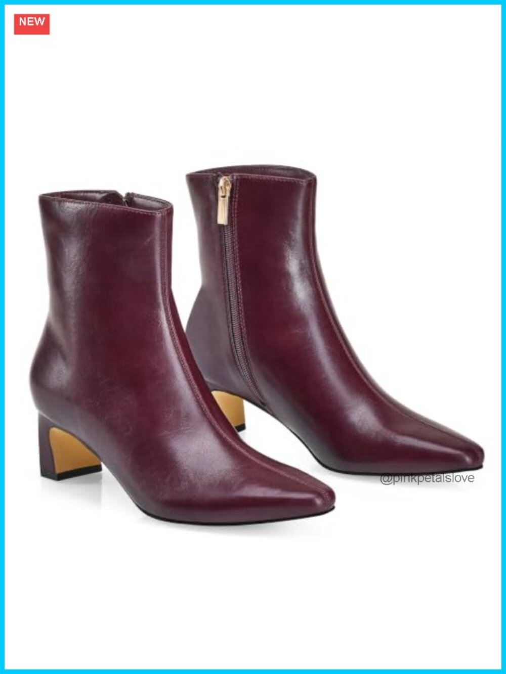 GENSHUO Women's Ankle Boots 2 Inch Chunky Block Low Heels Faux Leather Suede